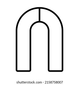 Magnet Icon. Bold outline design with editable stroke width. Vector Illustration.