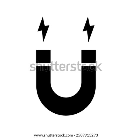 magnet icon color editable on white background