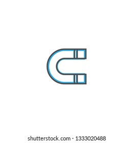 Magnet icon design. Essential icon vector illustration design