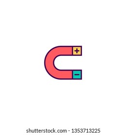 Magnet icon design. Essential icon vector illustration