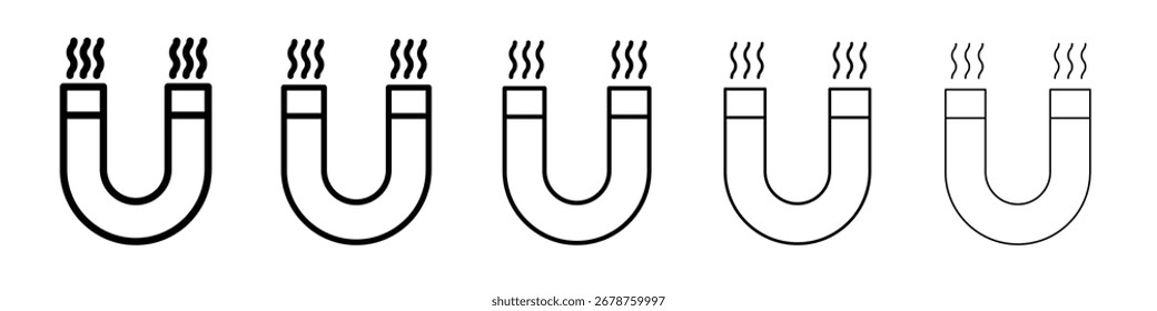 Magnet-Icon-Design, Logo, App, UI. Vektorgrafik, EPS