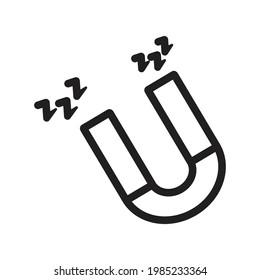plantilla de diseño de icono de imán. Estilo de moda, vector eps 10