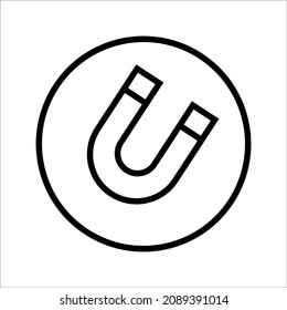 magnet icon design template Trendy style, vector, on white background, eps 10