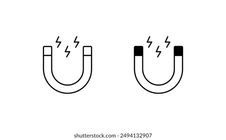 Diseño de icono magnético con fondo blanco ilustración de stock