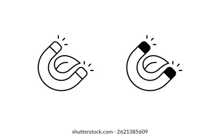 Ícone de ímã design com fundo branco ilustração stock