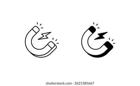 Magnet icon design with white background stock illustration