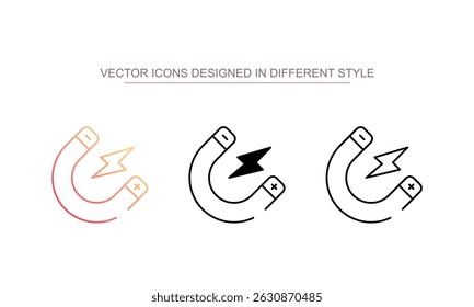Magnet icon design with white background stock illustration