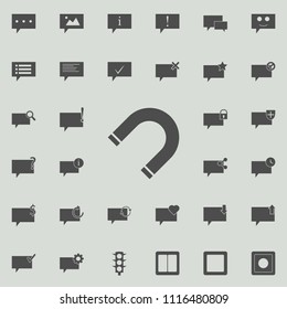magnet icon. Detailed set of  Minimalistic  icons. Premium quality graphic design sign. One of the collection icons for websites, web design, mobile app on colored background