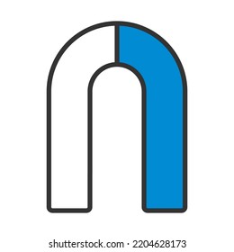 Magnet Icon. Editable Bold Outline With Color Fill Design. Vector Illustration.