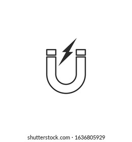 magnet Icon, editable color template. magnet symbol vector sign isolated for graphic and web design.