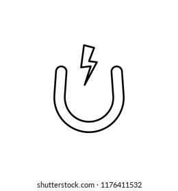 magnet icon. Element of school icon for mobile concept and web apps. Thin line magnet icon can be used for web and mobile