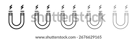 Magnet icon filled flat sign concept for web design.