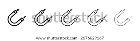 Magnet icon filled flat sign concept for web design.