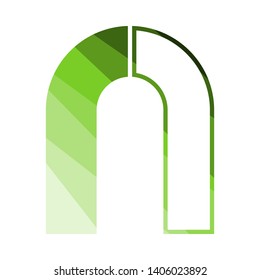 Magnet Icon. Flat Color Ladder Design. Vector Illustration.
