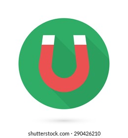 magnet icon flat design