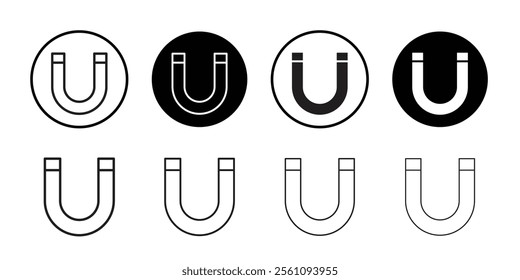 Magnet icon Flat line symbol