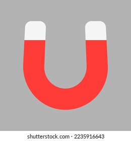 Magnet icon in flat style about laboratory, use for website mobile app presentation