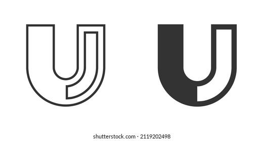 Magnet icon in flat style. Attract vector illustration on white isolated background. Electromagnetic business concept.