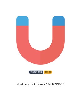 magnet icon in Flat style isolated on white background. for your web site design, logo, app, UI. Vector graphics illustration and editable stroke. EPS 10.