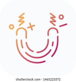 Magnet icon, flat symbol vector design. Great for mobile app, web design, print materials, etc.
