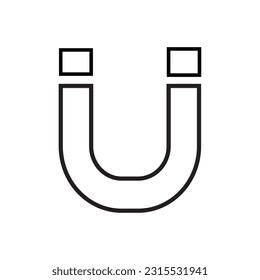 Icono de imán ilustración vectorial plana.