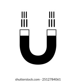Magnet icon illustrated on background