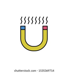 magnet icon, illustration design template