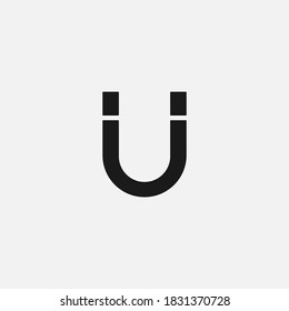 Icono De Imán Aislado En Fondo. Ilustración vectorial