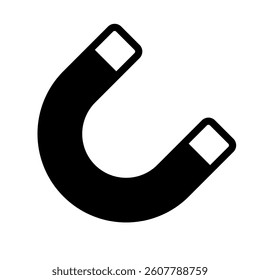 Magnet icon isolated on background.