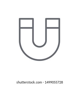 Magnet icon isolated on white background. Education symbol modern, simple, vector, icon for website design, mobile app, ui. Vector Illustration