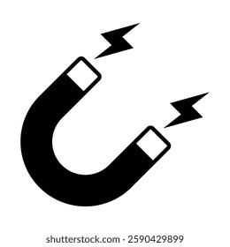 Magnet icon isolated on white background.