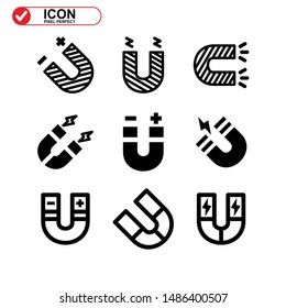 Magnet icon isolated sign symbol vector illustration - Collection of high quality black style vector icons
