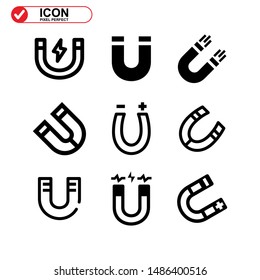 Magnet icon isolated sign symbol vector illustration - Collection of high quality black style vector icons
