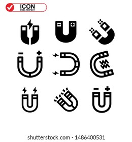 Magnet icon isolated sign symbol vector illustration - Collection of high quality black style vector icons

