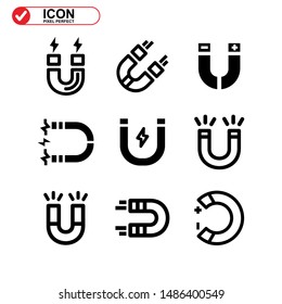 Magnet icon isolated sign symbol vector illustration - Collection of high quality black style vector icons
