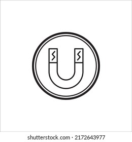 magnet icon in line style
