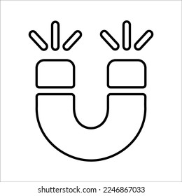 Magnet Icon in Line Style