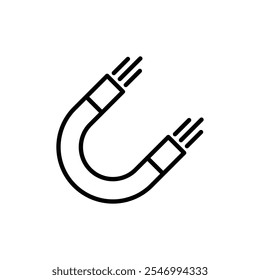 Magnet icon linear logo isolated