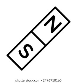 Magnet icon linear logo mark in black and white