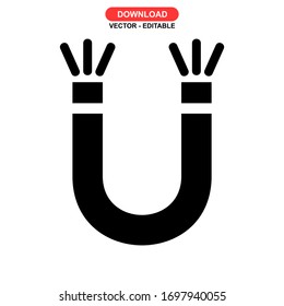 magnet icon or logo isolated sign symbol vector illustration - high quality black style vector icons
