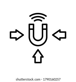 Magnet icon or logo isolated sign symbol vector illustration - high quality black style vector icons

