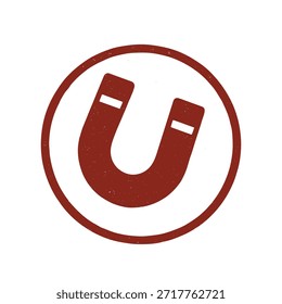 magnet icon logo seal vector on white background
Vector stamp icon