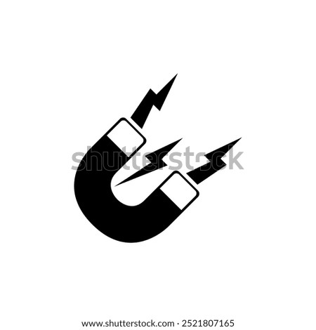 Magnet icon logo template, Magnet design element