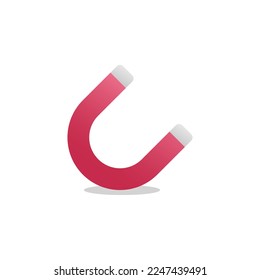 Magnet Icon. Magnet Logo. Vector Illustration. Isolated on White Background. Editable Stroke
