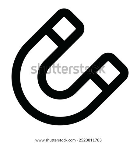 Magnet icon. magnet, magnetic, physics, tool, lab, positive, negative, education, steel, school. Vector icon illustration