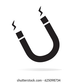magnet icon on white background. magnet sign. magnet symbol.