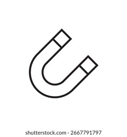 magnet icon outline editable stroke line drawing eps