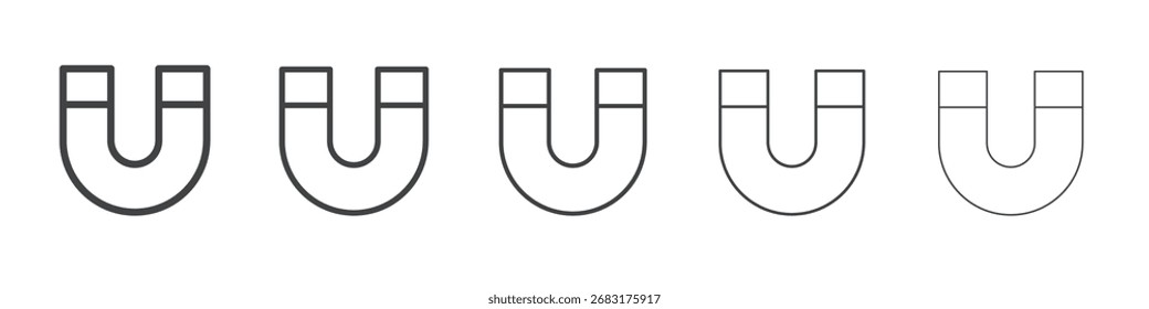 Ícone de ímã contorno ilustração símbolo de vetor