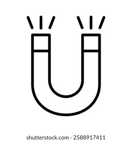 Magnet icon Outline vector symbol sign