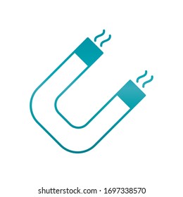 magnet icon over white background, gradient style, vector illustration